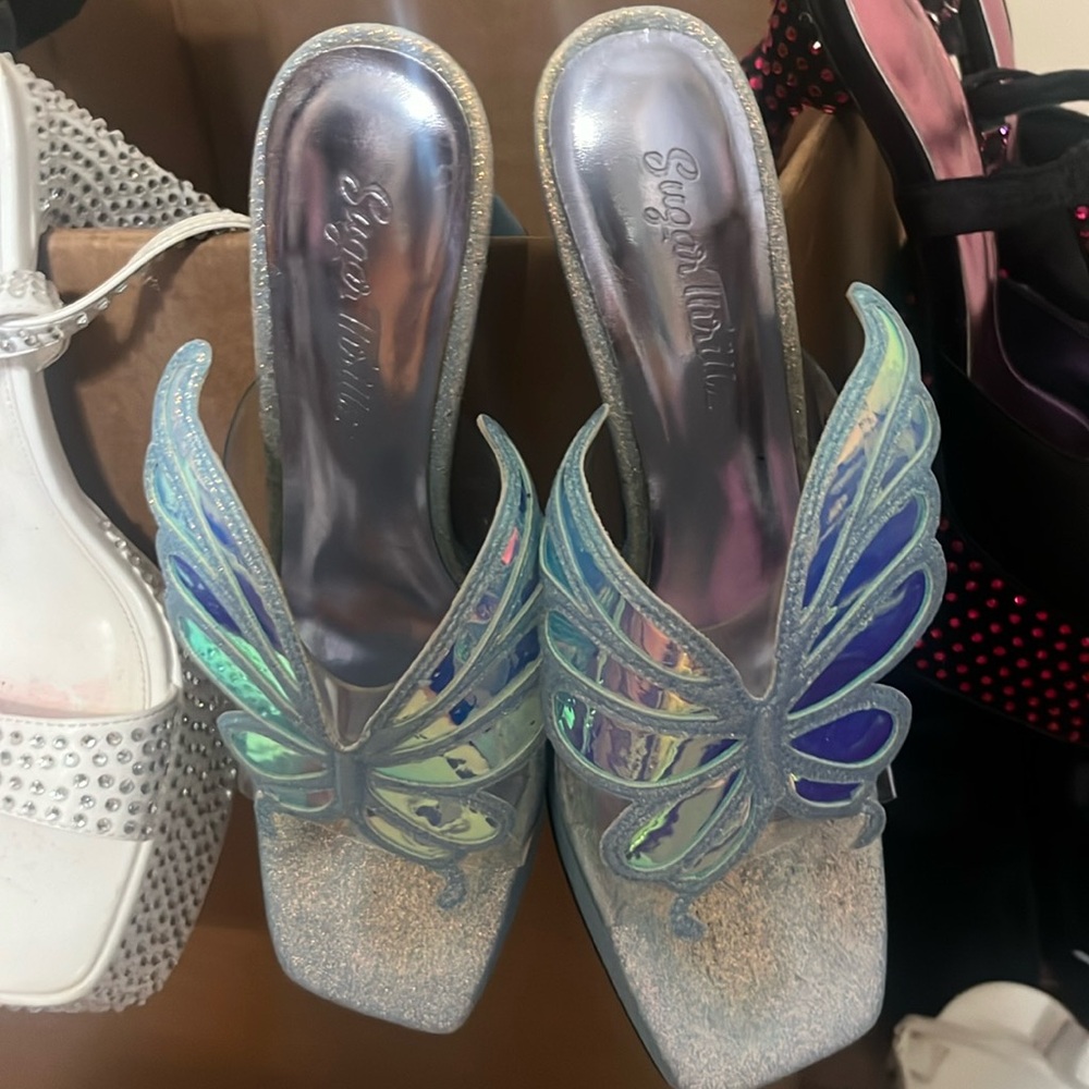 Butterfly shoes from Dolls Kill lightly worn